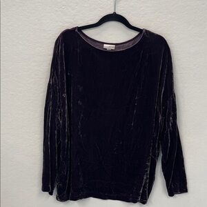 J Jill Purple Plush Tunic Top